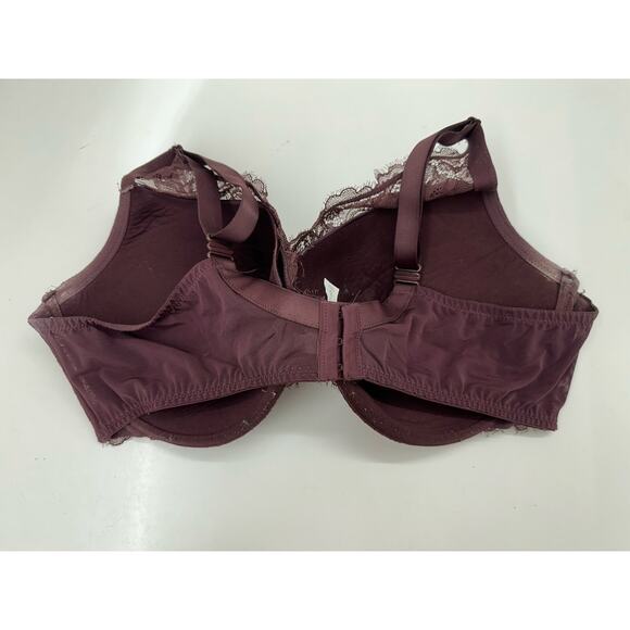Auden Womens Bra Size 46DD Purple Floral Lacy The Sublime Adjustable - Picture 6 of 9